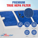 LifeSupplyUSA True HEPA Filter Replacement Compatible with Surround Air XJ-3000 Series Air Purifier