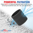 LifeSupplyUSA Foam Sleeve Wet/Dry Vacuum Filter Replacement Compatible with ShopVac 90585 9058500 9058562 Type R and Most VacMaster Genie Shop Vacuum Cleaners