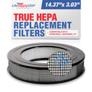LifeSupplyUSA True HEPA Filter Replacement Compatible with Honeywell Universal 14" HRF-F1, Filter F Air Purifier