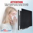 LifeSupplyUSA 3-in-1 True HEPA Air Cleaner Replacement Filter + Pre-Filter + Carbon Filter Compatible with Oregon Scientific CF8410 Air Purifiers