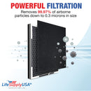 LifeSupplyUSA 3-in-1 True HEPA Air Cleaner Replacement Filter + Pre-Filter + Carbon Filter Compatible with Oregon Scientific CF8410 Air Purifiers