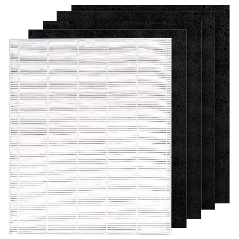 LifeSupplyUSA True HEPA Plus 4 Carbon Replacement Filters for Winix 115115 Size 21
