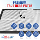 LifeSupplyUSA True HEPA Filter Replacement Compatible with Heaven Fresh NaturoPure HF 280 / XJ-2800 Air Purifier