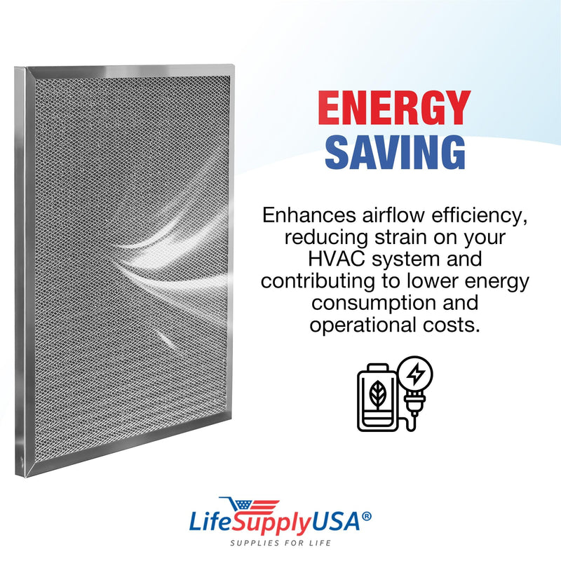 LifeSupplyUSA 18x24x1 Electrostatic Air Filter, MERV 8, Washable, Reusable Furnace AC/HVAC Filter, Energy Saving, Easy to Clean, Long-Lasting