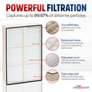True HEPA Filter Replacement Compatible Whirlpool Whispure Air Purifier AP150 AP250 Sears Kenmore 83353, 83374 83234 SMALL by LifeSupplyUSA - Hepa