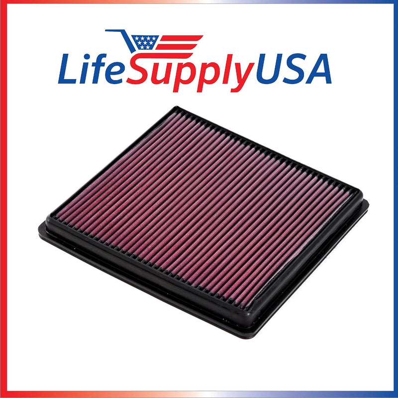 Washable Engine Air Filter Replacement 33-2385 for 2007-2017 Ford F150, F250, F350, F450, F550, F650 Expedition/Raptor/Super Duty/Platinum, Lincoln Truck & SUV V6/V8/V10 by LifeSupplyUSA (3 Pack)