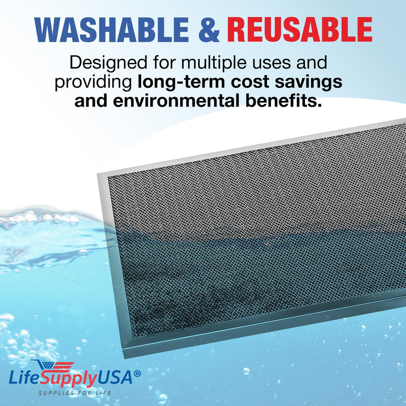 LifeSupplyUSA 24x30x1 Electrostatic Air Filter, MERV 8, Washable, Reusable Furnace AC/HVAC Filter, Energy Saving, Easy to Clean, Long-Lasting