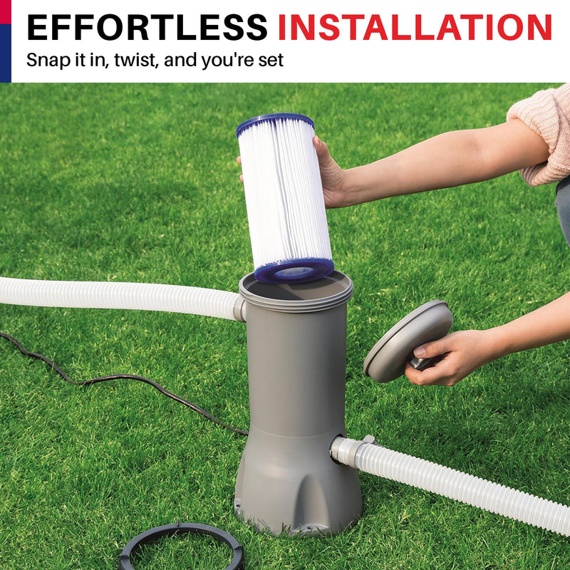 LifeSupplyUSA Pool Filter Replacement for Bestway Type III/A Cartridge 58012E for Use in 500/800/1500 Gallon Filter Pumps for Above Ground Pools/Spa (6 Pack)