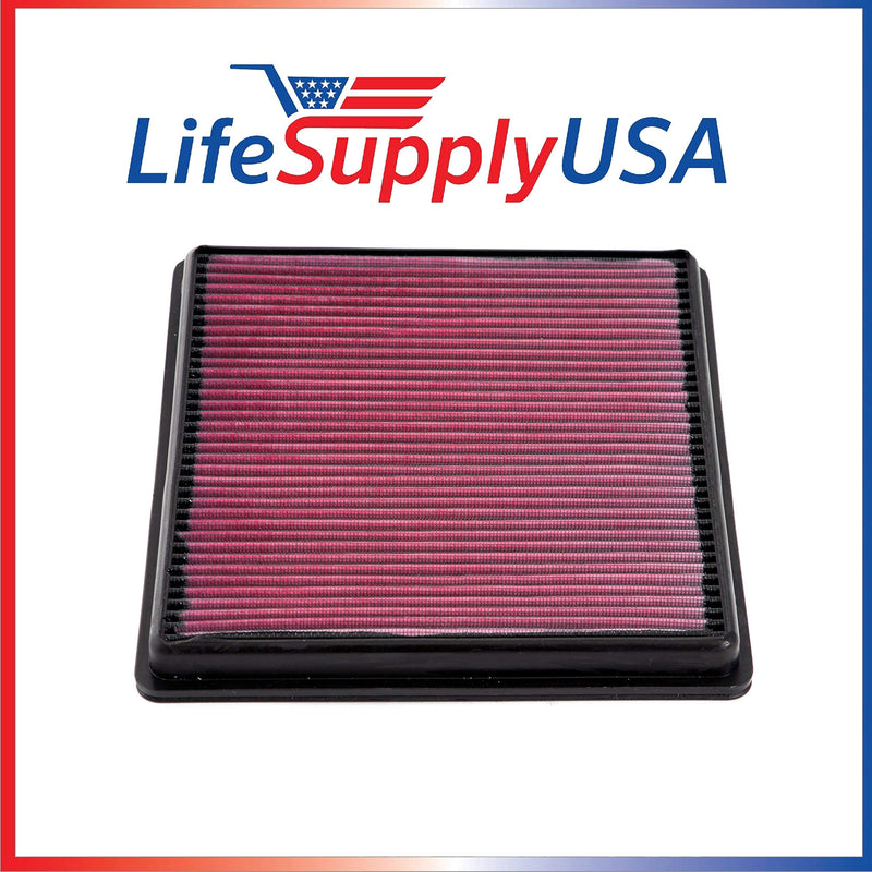 Washable Engine Air Filter Replacement 33-2385 for 2007-2017 Ford F150, F250, F350, F450, F550, F650 Expedition/Raptor/Super Duty/Platinum, Lincoln Truck & SUV V6/V8/V10 by LifeSupplyUSA (3 Pack)