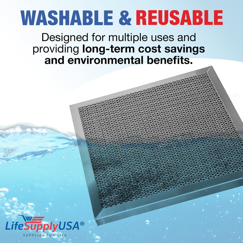 LifeSupplyUSA 16x16x1 Electrostatic Air Filter, MERV 8, Washable, Reusable Furnace AC/HVAC Filter, Energy Saving, Easy to Clean, Long-Lasting