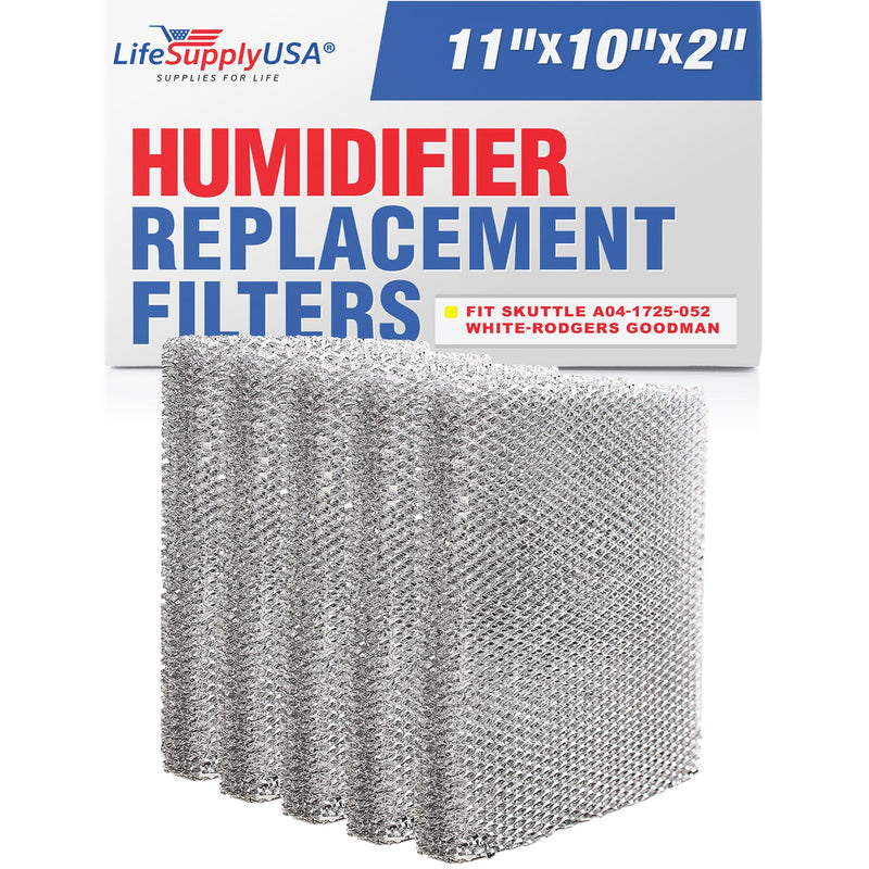 LifeSupplyUSA Humidifier Filter Replacement Evaporator Pad with Wick to fit Skuttle A04-1725-052 Model 2000 White-Rodgers, Goodman Humidifiers (5-Pack)