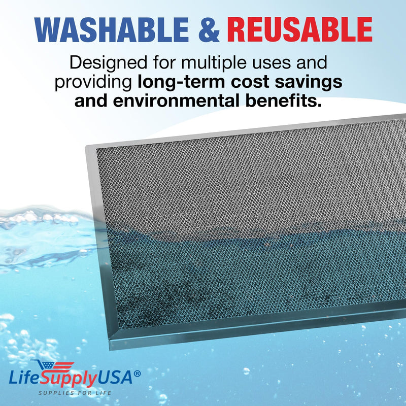 LifeSupplyUSA 18x24x1 Electrostatic Air Filter, MERV 8, Washable, Reusable Furnace AC/HVAC Filter, Energy Saving, Easy to Clean, Long-Lasting