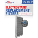 LifeSupplyUSA 12x20x1 Electrostatic Air Filter, MERV 8, Washable, Reusable Furnace AC/HVAC Filter, Energy Saving, Easy to Clean, Long-Lasting - 1-Pack,12" x 20" x 1"