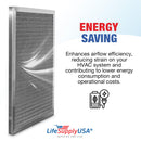 LifeSupplyUSA 14x20x1 Electrostatic Air Filter, MERV 8, Washable, Reusable Furnace AC/HVAC Filter, Energy Saving, Easy to Clean, Long-Lasting - 1-Pack,14" x 20" x 1"