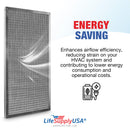 LifeSupplyUSA 14x25x1 Electrostatic Air Filter, MERV 8, Washable, Reusable Furnace AC/HVAC Filter, Energy Saving, Easy to Clean, Long-Lasting - 1-Pack,14" x 25" x 1"