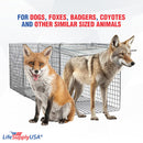 LifeSupplyUSA Heavy Duty Catch Release Large Live Humane Animal Cage Trap for Foxes Raccoons Badgers Coyotes and Other Similar Sized Animals 42x15x15 - 1-Pack,42 x 15 x 15