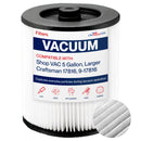 Wet/Dry Vacuum Filter Replacement Compatible with Shop Vac 5 Gallon or Larger Craftsman 17816, 9-17816 by LifeSupplyUSA