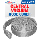Washable Knitted Hose Sock Cover Replacement for Central Vacuum Cleaner with Application Tube - Protects Walls, Floors, & Furniture by LifeSupplyUSA