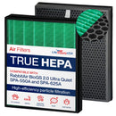 True Hepa + Carbon Pre-Filter Replacement Set Compatible with RabbitAir BioGS 2.0 Ultra Quiet SPA-550A and SPA-625A Air Purifiers by LifeSupplyUSA