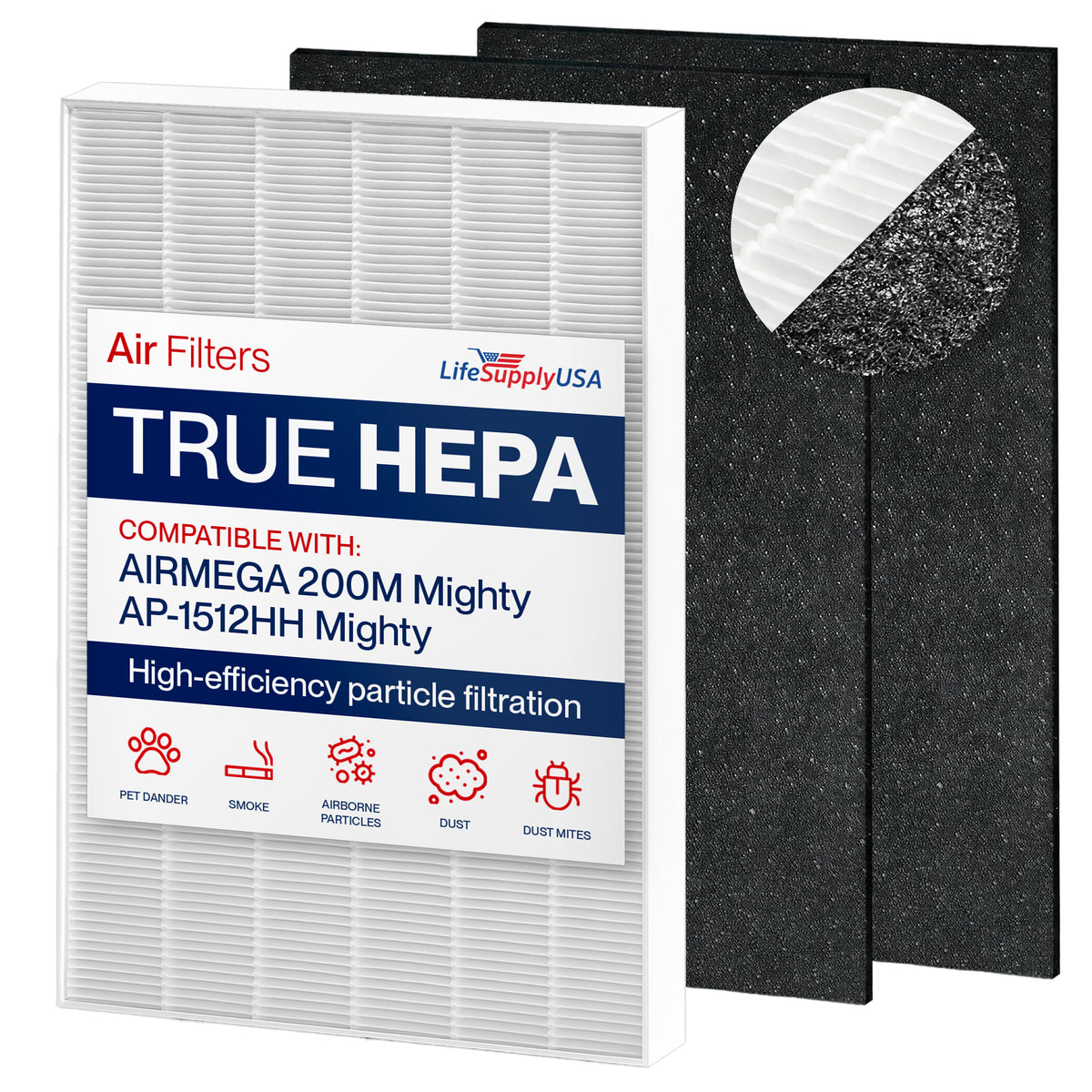 True HEPA Filter for Coway Airmega AP-1512HH Mighty 200M