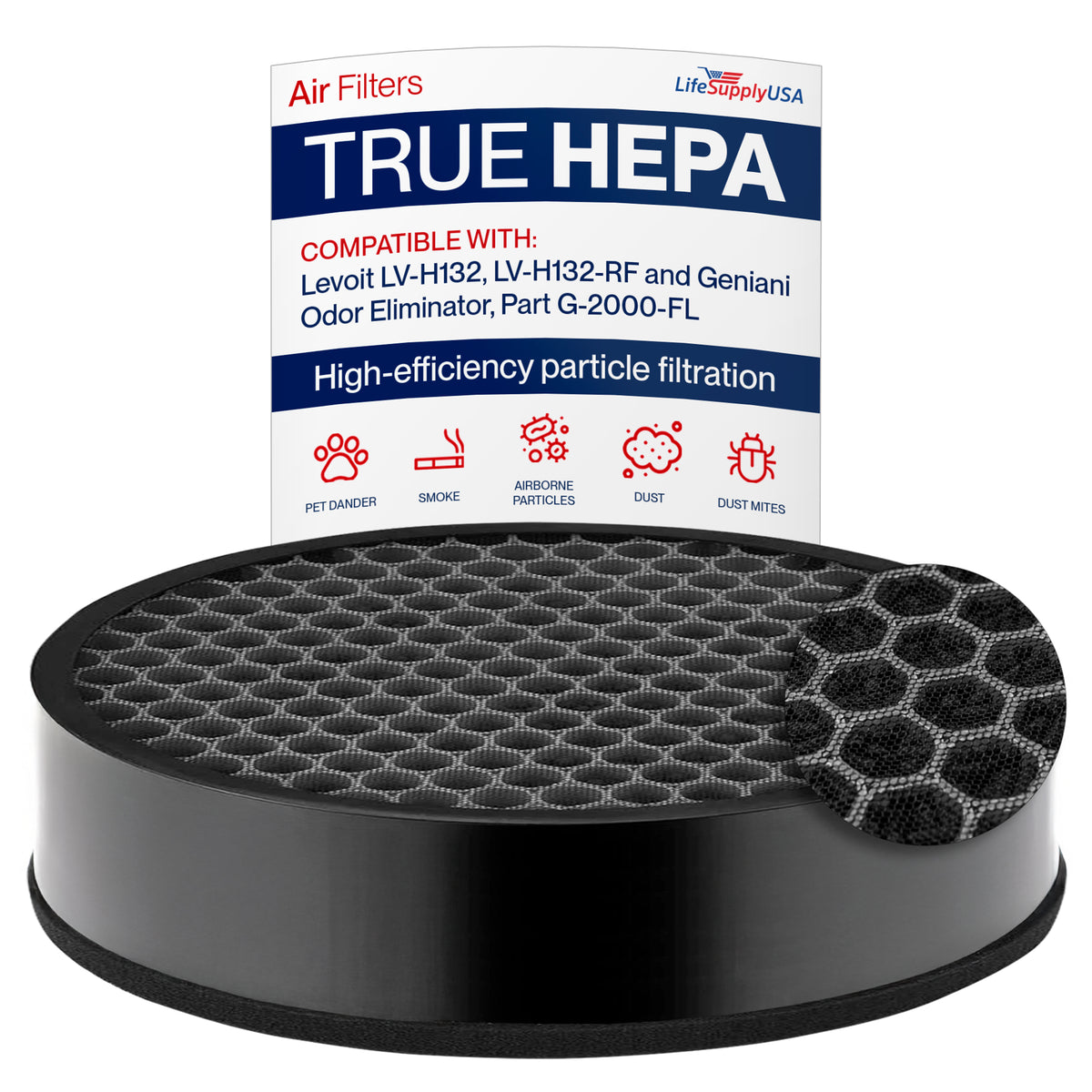 Levoit LV-H132 True HEPA Carbon Filter Replacement LV-H132-RF