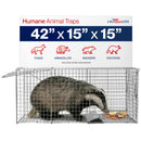 Heavy Duty Catch Release Large Live Humane Animal Cage Trap by LifeSupplyUSA (Multiple Sizes)