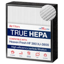 XJ-3800 2-in-1 True HEPA Air Cleaner Replacement Filter + Activated Carbon Charcoal Compatible with Heaven Fresh HF 380 Air Purifiers by LifeSupplyUSA