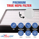 LifeSupplyUSA True HEPA Filter Replacement Compatible with Rowenta XD6070, XD6075 fits PU4010 - PU4015, PU4020 - PU4025 Intense Pure Air Purifier - 1-Pack