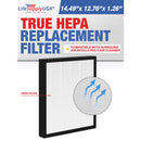 LifeSupplyUSA True HEPA Filter + Activated Carbon Charcoal XJ-3100SF Compatible with Surround Air Intelli-Pro 3 Air Purifier - 1-Pack
