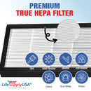 LifeSupplyUSA 2-in-1 True HEPA Air Cleaner Replacement Filter + Activated Carbon Charcoal Compatible with Hunter F1702HE/21 HT1702 10200 Air Purifiers - 1-Pack