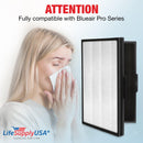 LifeSupplyUSA Activated Carbon Folding Filter Compatible with Blueair Pro Series Air Purifiers - 1-Pack