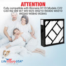LifeSupplyUSA Air Filter Replacement Compatible with Bionaire 911D Humidifiers C22 C33 W2 W6 W7 W9 W25 W0210 W0305 W0310 W0340 W0840 W2845 - 1-Pack