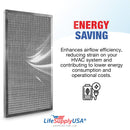 LifeSupplyUSA 20x30x1 Electrostatic Air Filter, MERV 8, Washable, Reusable Furnace AC/HVAC Filter, Energy Saving, Easy to Clean, Long-Lasting - 1-Pack,20" x 30" x 1"