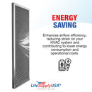 LifeSupplyUSA 12x30x1 Electrostatic Air Filter, MERV 8, Washable, Reusable Furnace AC/HVAC Filter, Energy Saving, Easy to Clean, Long-Lasting - 1-Pack,12" x 30" x 1"