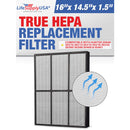 30940 True HEPA Filter Replacement Compatible with Hunter 30210 30214 30215 30216 30225 30260 30398 30400 30401 Air Purifiers by LifeSupplyUSA - 1-Pack
