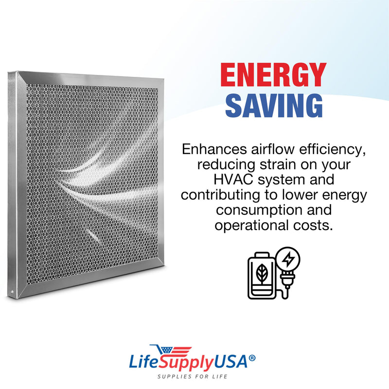 LifeSupplyUSA 14x14x1 Electrostatic Air Filter, MERV 8, Washable, Reusable Furnace AC/HVAC Filter, Energy Saving, Easy to Clean, Long-Lasting - 1-Pack,14" x 1"4" x 1"
