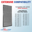 LifeSupplyUSA 14x25x1 Electrostatic Air Filter, MERV 8, Washable, Reusable Furnace AC/HVAC Filter, Energy Saving, Easy to Clean, Long-Lasting - 1-Pack,14" x 25" x 1"