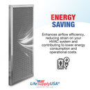 LifeSupplyUSA 12x24x1 Electrostatic Air Filter, MERV 8, Washable, Reusable Furnace AC/HVAC Filter, Energy Saving, Easy to Clean, Long-Lasting - 1-Pack,12" x 24" x 1"