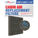 LifeSupplyUSA Replacement Premium Cabin Air Filter Replacement CP134 (CF10134) with Activated Carbon Washable/Reusable Compatible with Honda & Acura Vehicles - 1-Pack