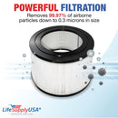 29500 HEPA Filter Replacement Compatible with Honeywell Enviracaire 50300 50311 53000 53001 64500 Air Purifiers Kenmore 83163 83168 83188 by LifeSupplyUSA - 1-Pack