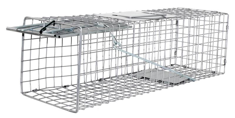 LifeSupplyUSA Humane Live Animal Trap - Catch and Release 1-Door Cage Trap for Rats, Feral Cats, Raccoons, Rabbits, Skunks, Squirrels, Similar Sized Animals - No Kill Easy Trapping (24"x7"x7")