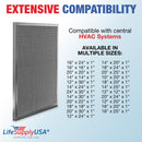 LifeSupplyUSA 16x25x1 Electrostatic Air Filter, MERV 8, Washable, Reusable Furnace AC/HVAC Filter, Energy Saving, Easy to Clean, Long-Lasting (3-Pack) - 3-Pack,16" x 25" x 1"