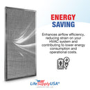 LifeSupplyUSA 14x24x1 Electrostatic Air Filter, MERV 8, Washable, Reusable Furnace AC/HVAC Filter, Energy Saving, Easy to Clean, Long-Lasting - 1-Pack,14" x 24" x 1"