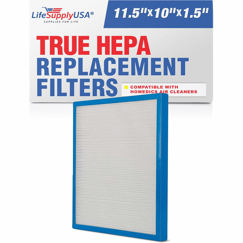 LifeSupplyUSA True HEPA Filter Replacement Compatible with Homedics AF-10FL AR-10 AF-75FL AF-75 AT-75 Hypoallergenic Air Purifiers