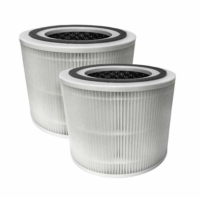 LifeSupplyUSA (2-Pack) 3-in-1 Filter (HEPA, Carbon, Pre-Filter) fits Levoit Core 300
