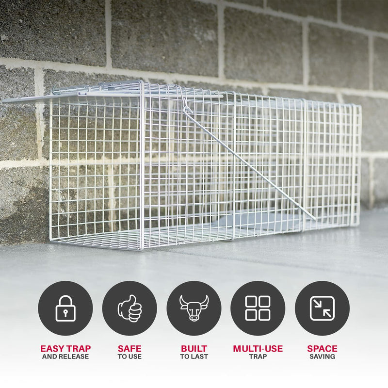 Heavy Duty Catch Release Small Live Humane Animal Cage Trap for Rat Mice Voles Weasels and Other Similar Sized Animals 18x5x5