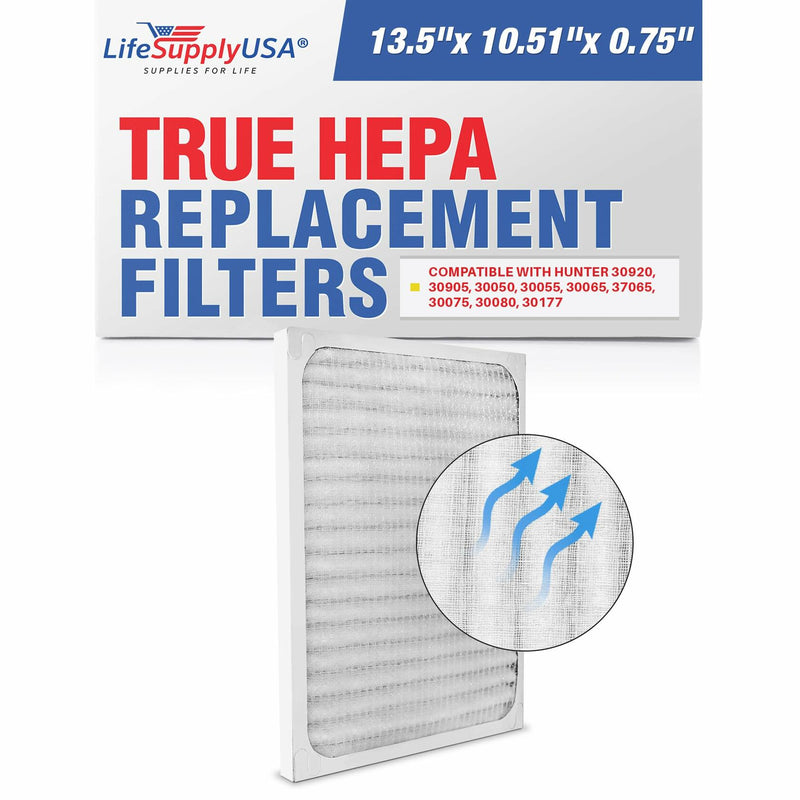 LifeSupplyUSA Filter Replacement Compatible with Hunter 30940 30210 30214 30215 30216 30225 30260 30398 30400 30401