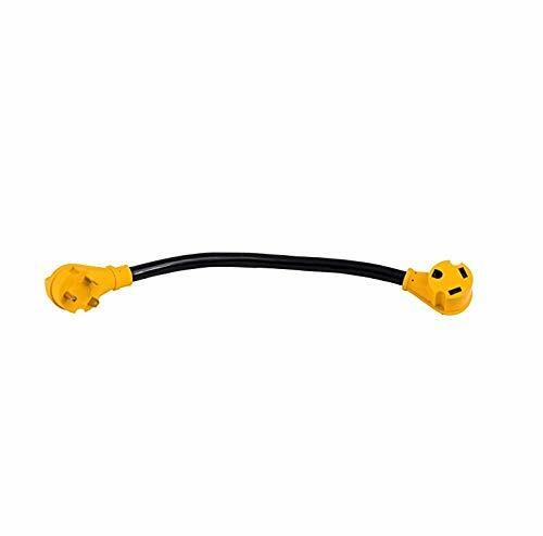 50ft RV Extension Cord 30 AMP (TT30P/TT30R) with PowerGrip Handle and Hook and Loop Strap - 10AWG3 10/3 125V STW ETL Listed - by LifeSupplyUSA