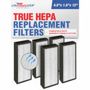 LifeSupplyUSA 2-in-1 True HEPA Air Cleaner Replacement Filter + Activated Carbon Charcoal Compatible with Hunter F1726HE/21 HT1726 Air Purifiers (5-Pack)