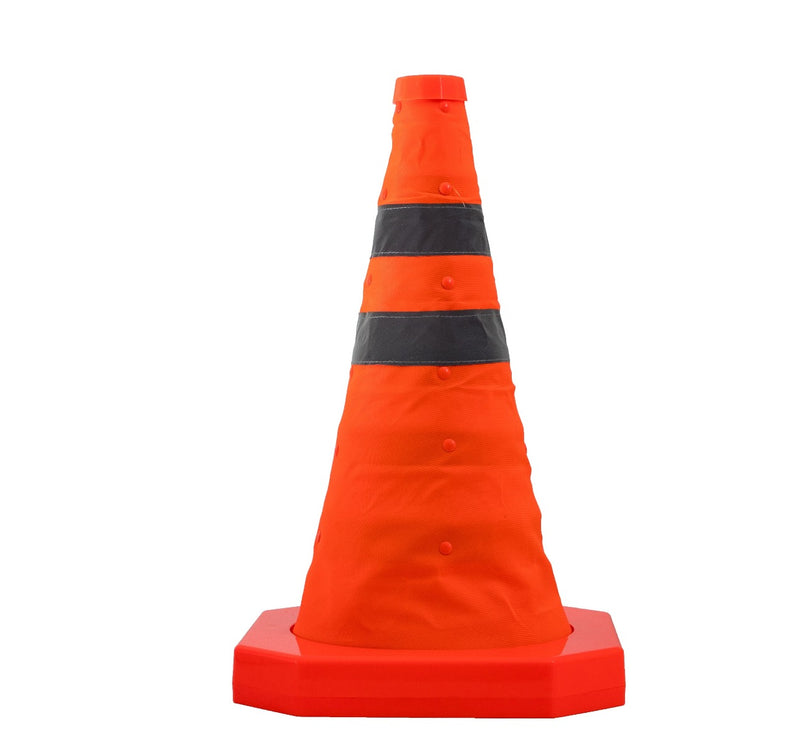 100PK Collapsible 15.5 Inch Reflective Multi Purpose Pop Up Road Safety Extendable Traffic Cones-Traffic Cones- LifeSupplyUSA